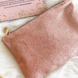Ipsy 'Time To Shine' Dusty Rose Sparkled Glam Bag